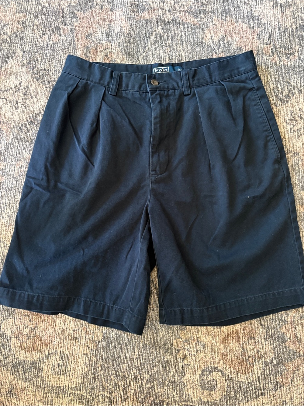 Polo by Ralph Lauren Men's Dark Blue Flat Front Shorts
